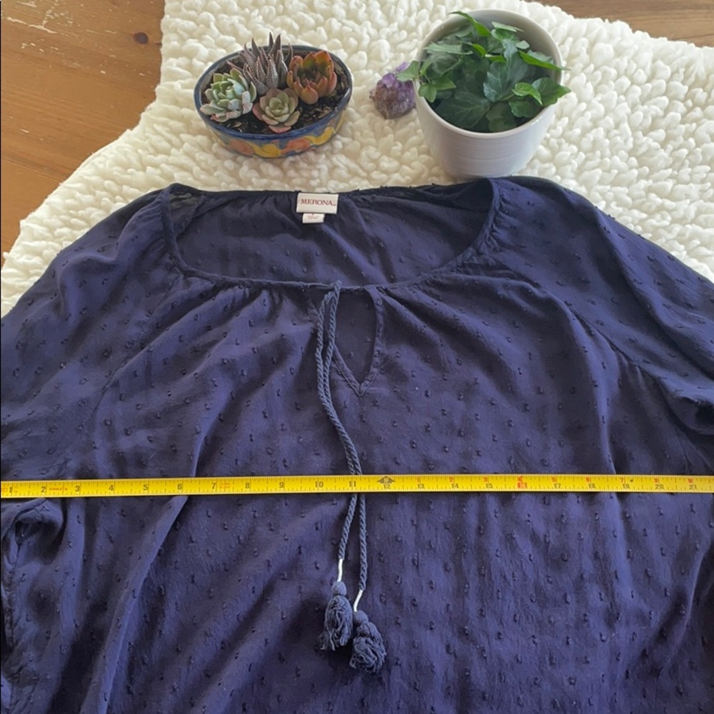 Blue peasant tunic 💙 - Picture 8 of 9